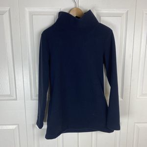 Dudley Stephens S Cobble Hill Vello Fleece Sweater Pullover Long Blue Turtleneck